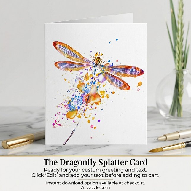 Dragonfly splatter card (Creator Uploaded)