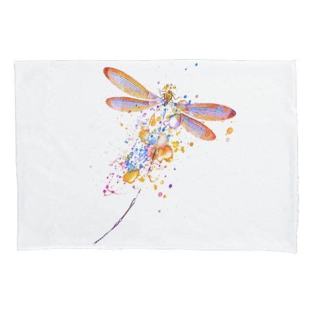 Dragonfly splatter pillowcase (Front)