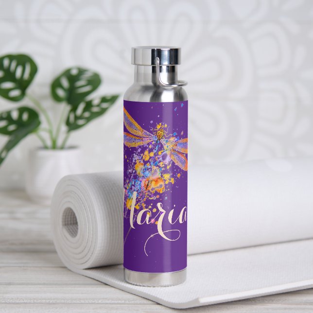 Dragonfly splatter water bottle (Yoga)