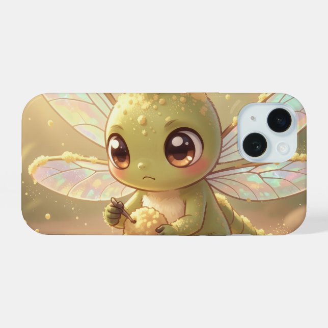 Dragonfly – Star Nectar of the Silent Night.1 iPhone 15 Case (Back Horizontal)