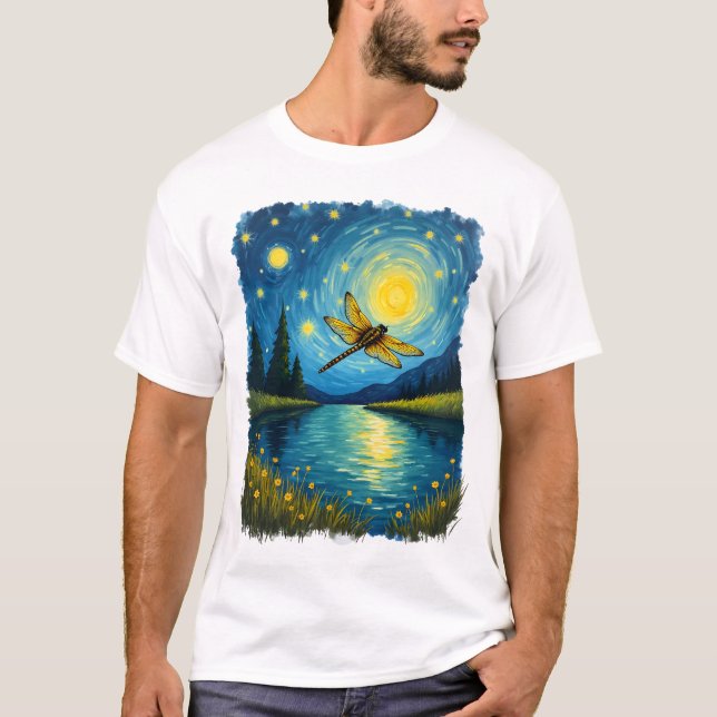 Dragonfly Starry Night (2) T-Shirt (Front)