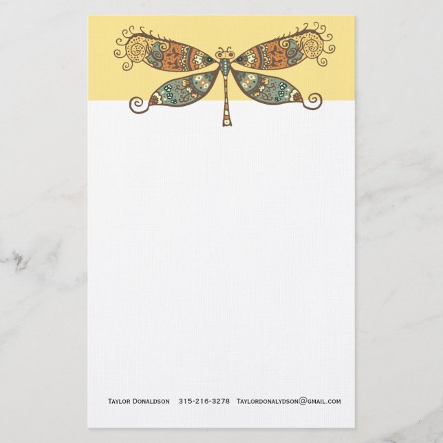 Dragonfly Stationery (Front)