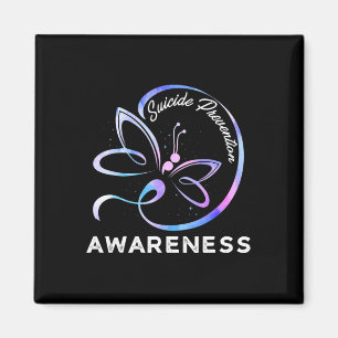 Dragonfly Suicide Prevention Awareness Pink And Te Magnet