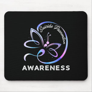 Dragonfly Suicide Prevention Awareness Pink And Te Mouse Pad