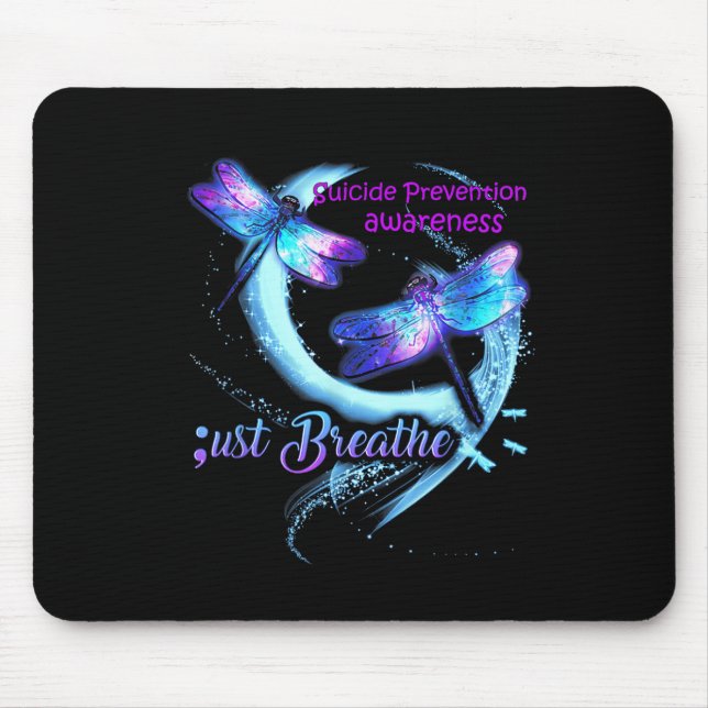 Dragonfly Suicide Prevention Awareness Warrior Sem Mouse Pad (Front)