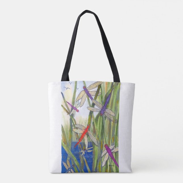 Dragonfly Summer Tote Bag (Back)
