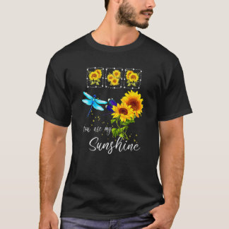 Dragonfly Sunflower You Are My Sunshine T-Shirt