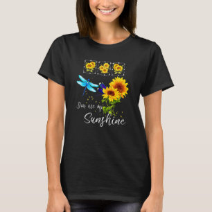 Dragonfly Sunflower You Are My Sunshine T-Shirt