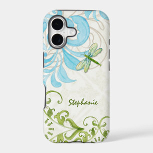 Dragonfly Swirl Flourish Watercolor Personalised