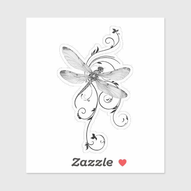 Dragonfly swirl sticker  (Sheet)