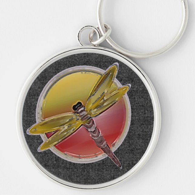 Dragonfly Symbolic Art Key Ring (Front)
