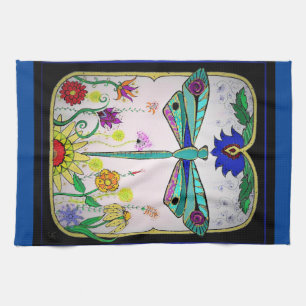 Dragonfly tea towel