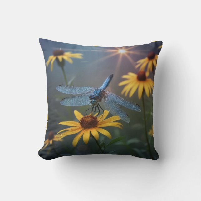 Dragonfly Throw Pillow (Front)
