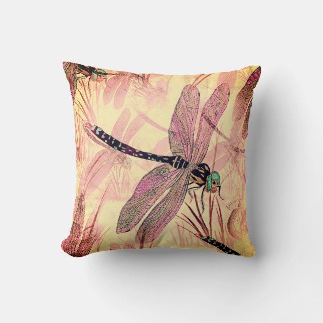 Dragonfly Throw Pillow (Front)