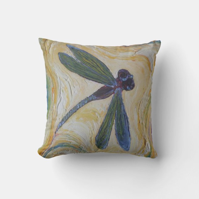 Dragonfly Throw Pillow (Front)