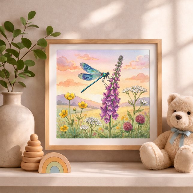 Dragonfly Tiny Insects Nursery Poster (Creator Uploaded)