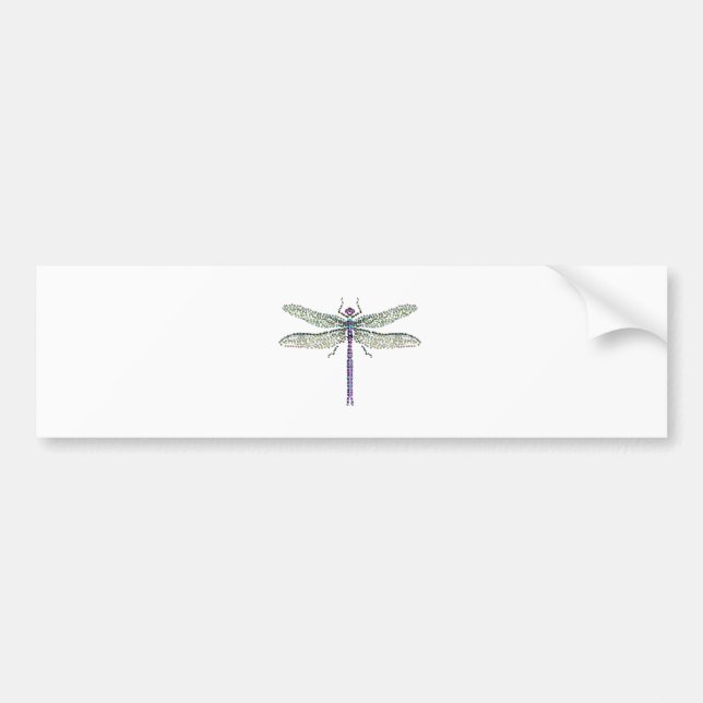 dragonfly Transparant Bumper Sticker (Front)