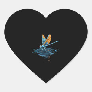Dragonfly Tshirt Women Men Kids Insect Darner Skim Heart Sticker