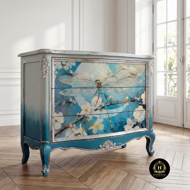 Dragonfly Vintage Floral Decoupage  Tissue Paper (Creator Uploaded)