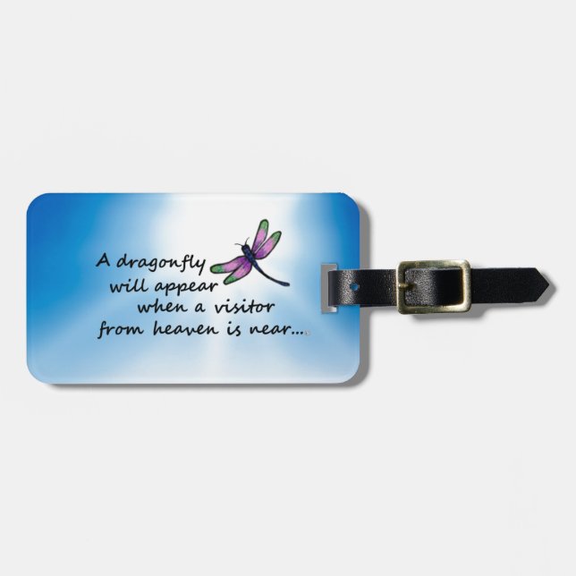 Dragonfly, Visitor from Heaven Luggage Tag (Front Horizontal)