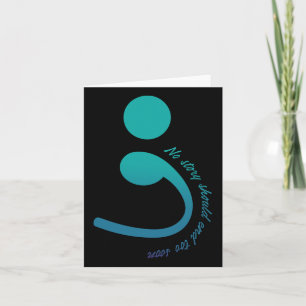 Dragonfly Warrior Semicolon Suicide Prevention Awa Card