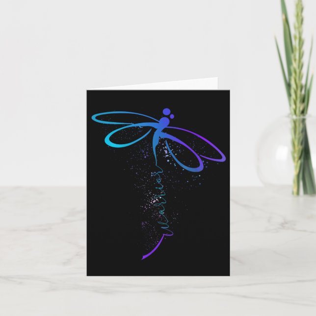 Dragonfly Warrior Semicolon Suicide Prevention Awa Card (Front)