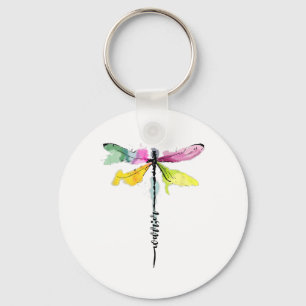 Dragonfly Warrior Semicolon Suicide Prevention Awa Key Ring