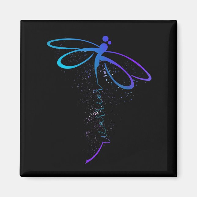 Dragonfly Warrior Semicolon Suicide Prevention Awa Magnet (Front)