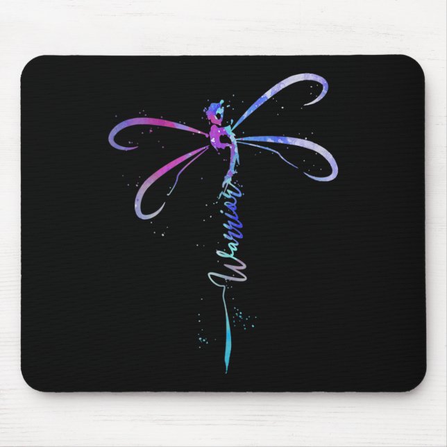 Dragonfly Warrior Semicolon Suicide Prevention Awa Mouse Pad (Front)