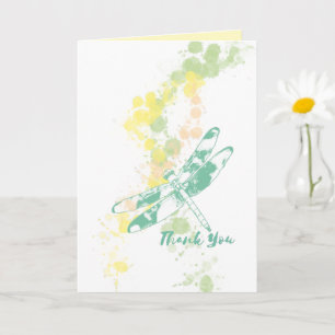 Dragonfly Watercolor Any Occasion Thank You Card