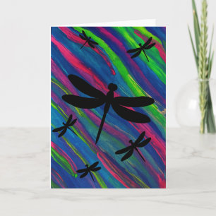 Dragonfly Watercolor Blank Greeting Card