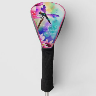 dragonfly watercolor golf head cover