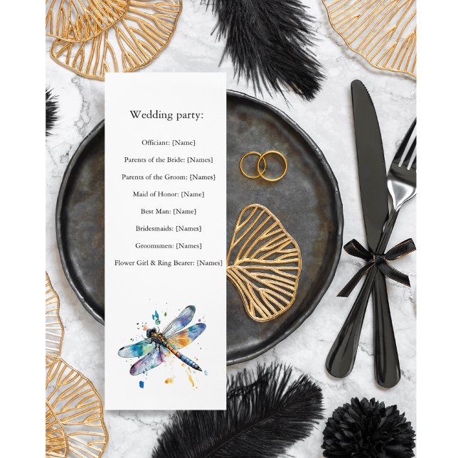 Dragonfly Wedding Program, custom (Creator Uploaded)