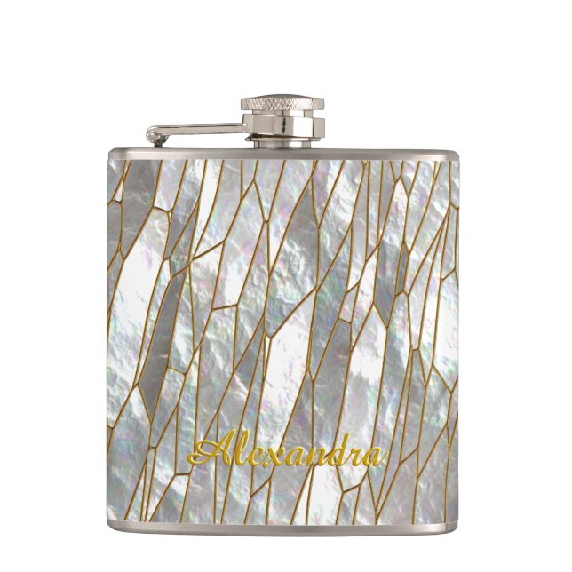 Dragonfly Wing Hip Flask (Front)