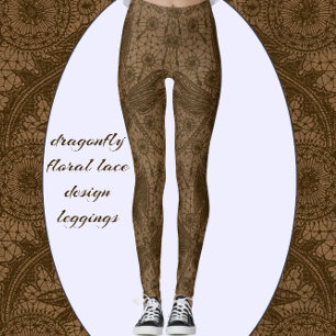 Dragonfly Wings Fancy Floral Dream Leggings