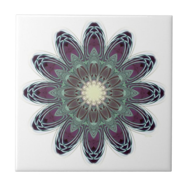 Dragonfly Wings Mandala Tile (Front)