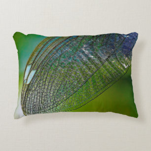 Dragonfly wings nature close insect decorative cushion