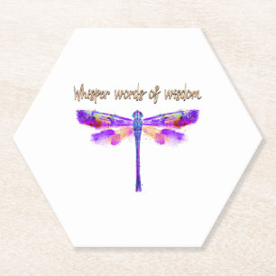 dragonfly wings paper coaster