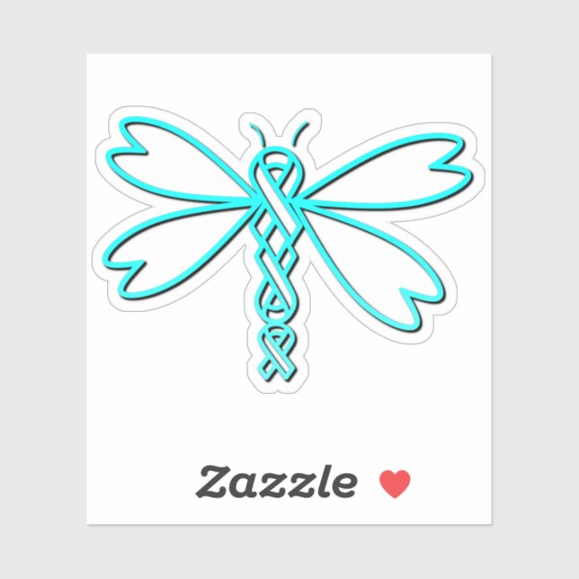 Dragonfly with cancer ribbons (Sheet)