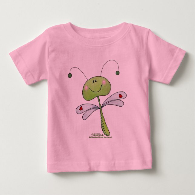 Dragonfly with Hearts Baby T-Shirt (Front)