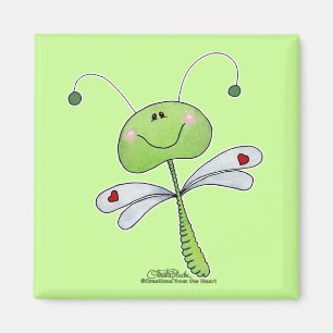 Dragonfly with Hearts Magnet