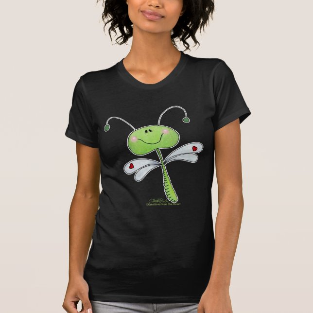 Dragonfly with Hearts T-Shirt (Front)