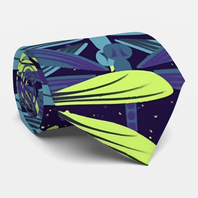 dragonfly with insect seamless pattern tie (Rolled)