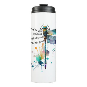 Dragonfly With Poem Thermal Tumbler