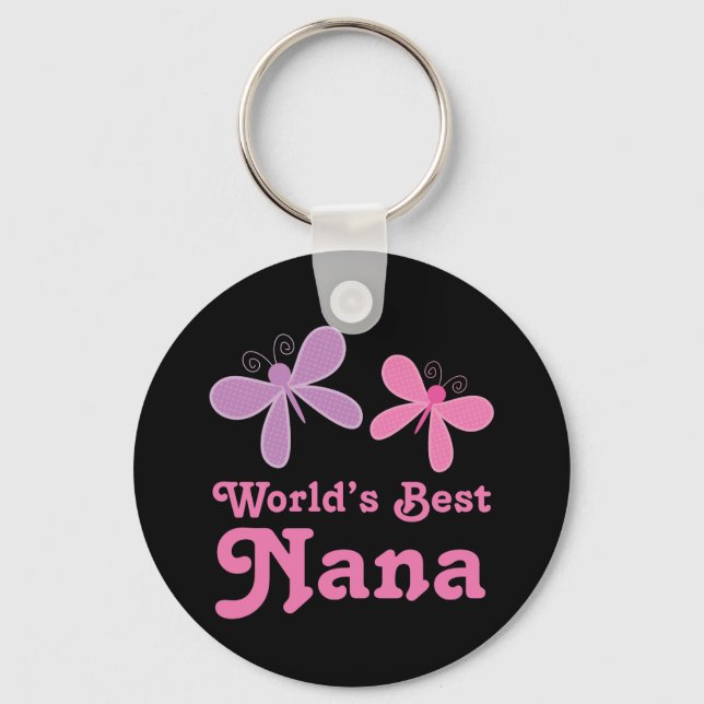 Dragonfly World's Best Nana Gift Key Ring (Front)
