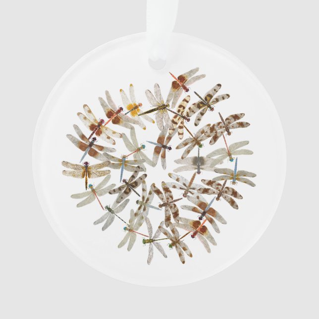 Dragonfly Wreath Christmas Ornament (Front)