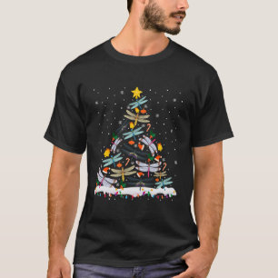 Dragonfly Xmas Tree Dragonfly Lovers Christmas Gif T-Shirt