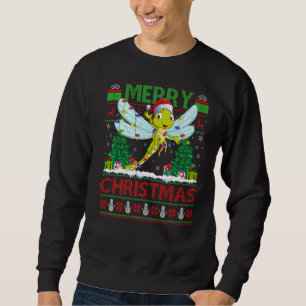Dragonfly Xmas Tree Ugly Santa Dragonfly Christma Sweatshirt
