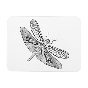Dragonfly Zendoodle Magnet