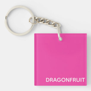 Dragonfruit pink colour name key ring